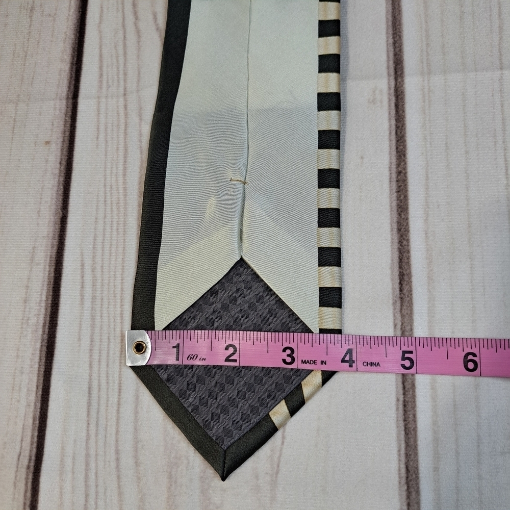 Versialles Bt Piattelli Diagonal Stripe Silk Tie - Picture 4 of 4